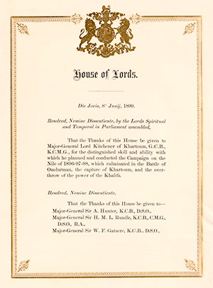 27 Acc 17902 Vote of thanks to Lord Kitchener r