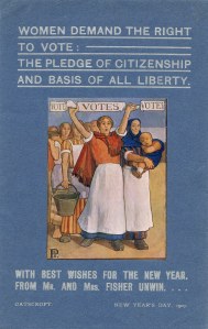 13 Cobden Mss 1102- Votes for Women New Year card