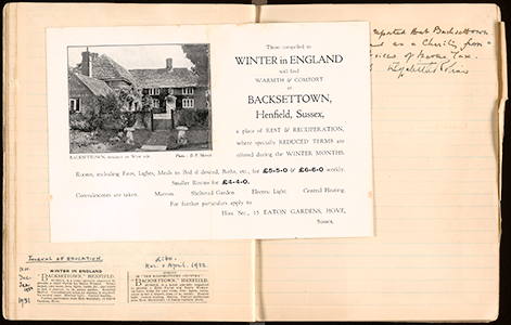 Further minutes from meeting of the Backsettown Committee, with publicity leaflet (AM 561/1)