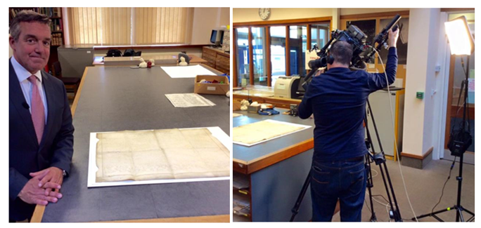 Photos of CBS filming