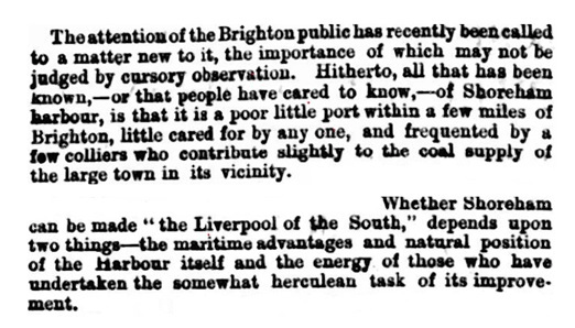 Article on Shoreham's title of the Liverpool of the South