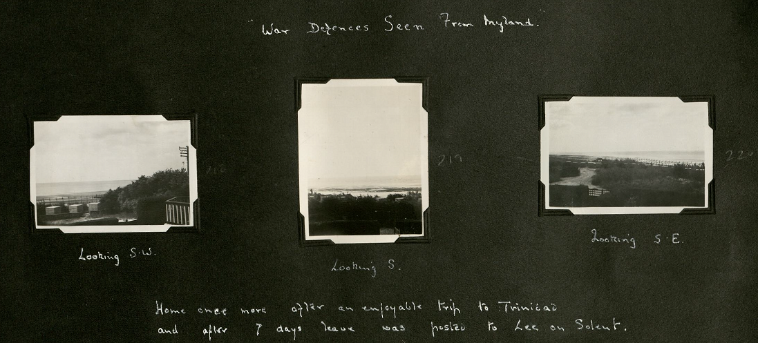 Three black and white photographs looking south west, south and south east along the beach at Angmering