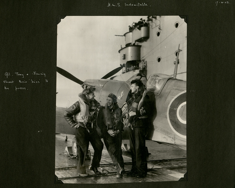 Captioned 'Gil, Tony & Jimmy shoot their lines to the press.' published by the Planet News Agency
