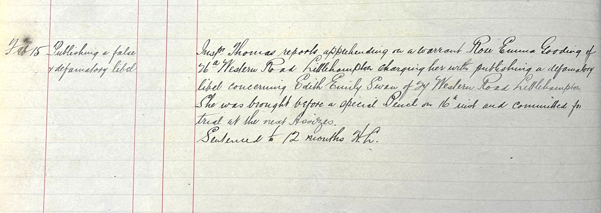 Libellous Letters in Littlehampton – West Sussex Record Office